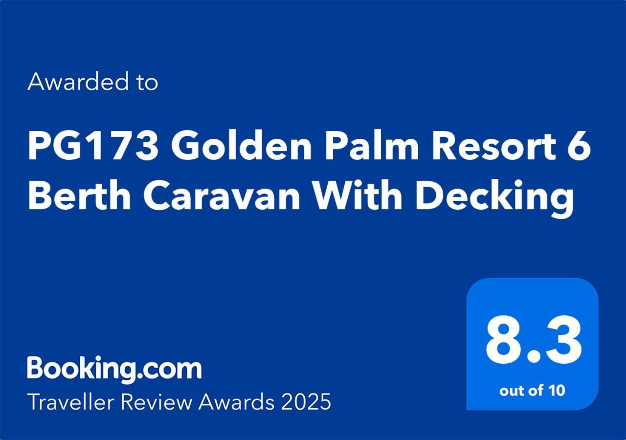 Pg173 Golden Palm Resort 6 Berth Caravan With Decking Чапел-Сент-Леонардс Экстерьер фото